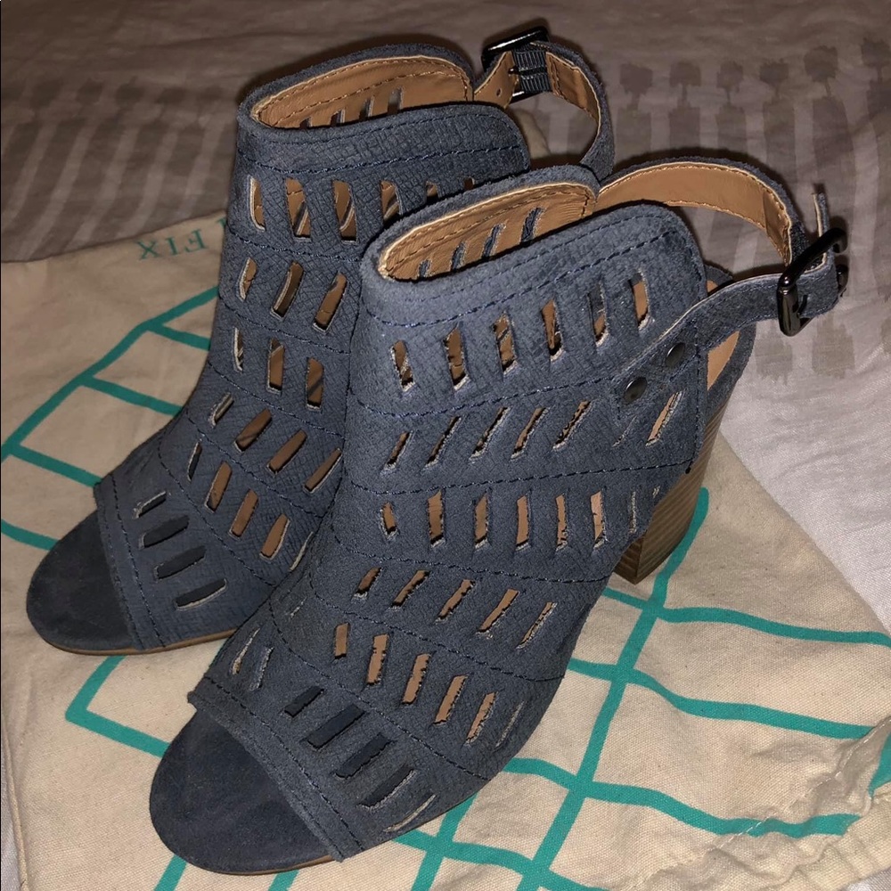 Diba Stitch Fix Ivy Suede Peep Toe Bootie